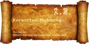 Keresztes Modeszta névjegykártya